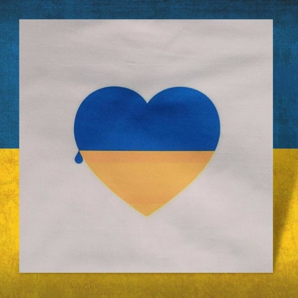 Ukraine Teardrop Heart Tee - SUPPORT UKRAINE NOW! - Picture 6 of 7